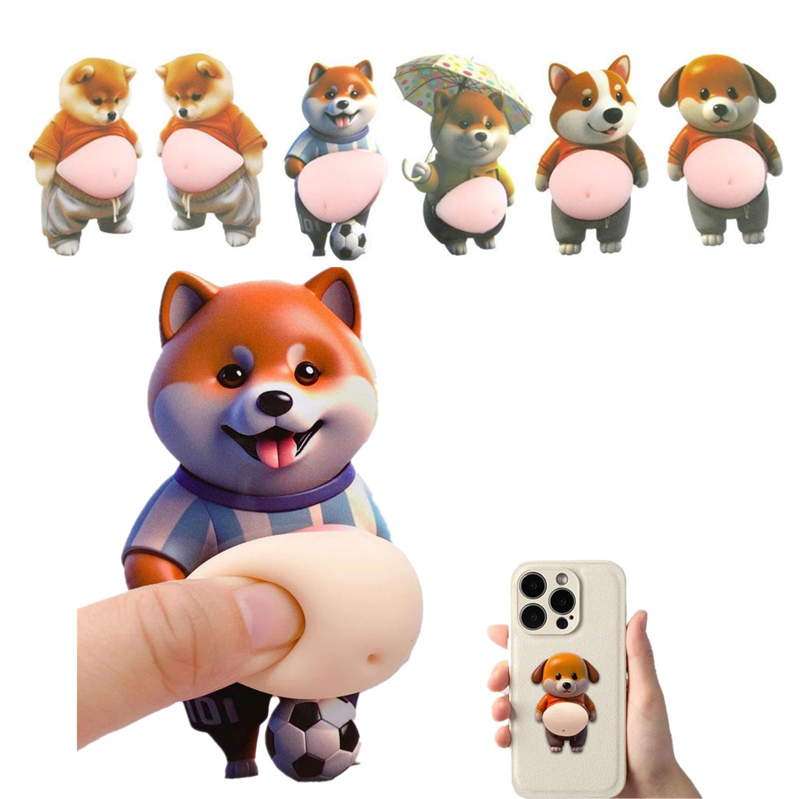 【100枚】 ぷにぷにシール スクイーズ ぷにぷにお腹 柴犬 3D ステッカー 100枚】 ぷにぷにシール スクイーズ ぷにぷにお腹 柴犬 3D ステッカー