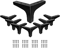 Vista 11 de Patas para muebles, patas de metal dorado de 5 pulgadas para muebles, patas de mesita de noche resistentes para mesa, armario, sofá, silla
