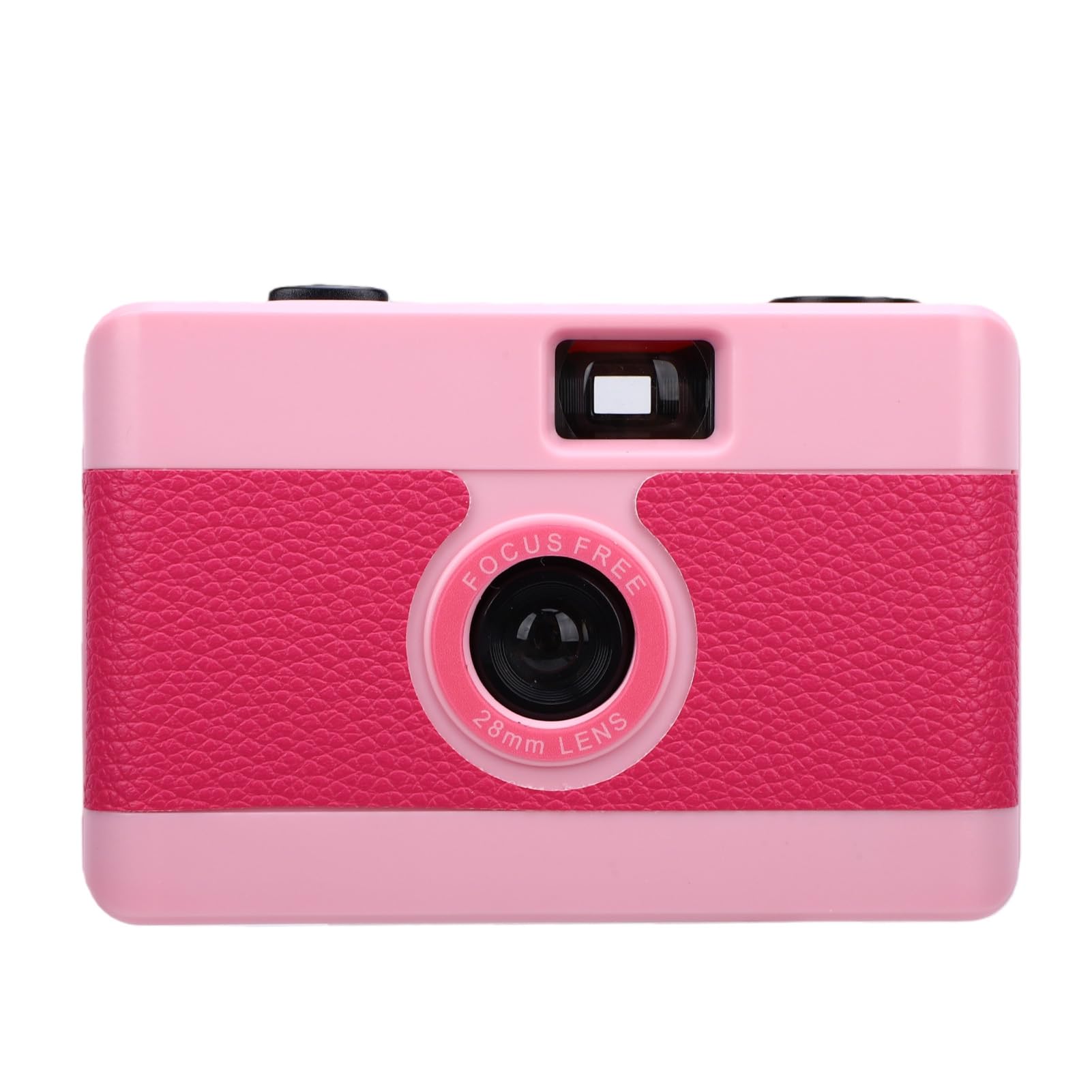 Dpofirs Vintage 35 Mm Filmkamera, Wiederverwendbare Kamera mit Eingebautem Blitz, Manuellem Fokus, 28 Mm F/8 Objektiv für Reisefotografie und Kreative Aufnahmen (PINK)