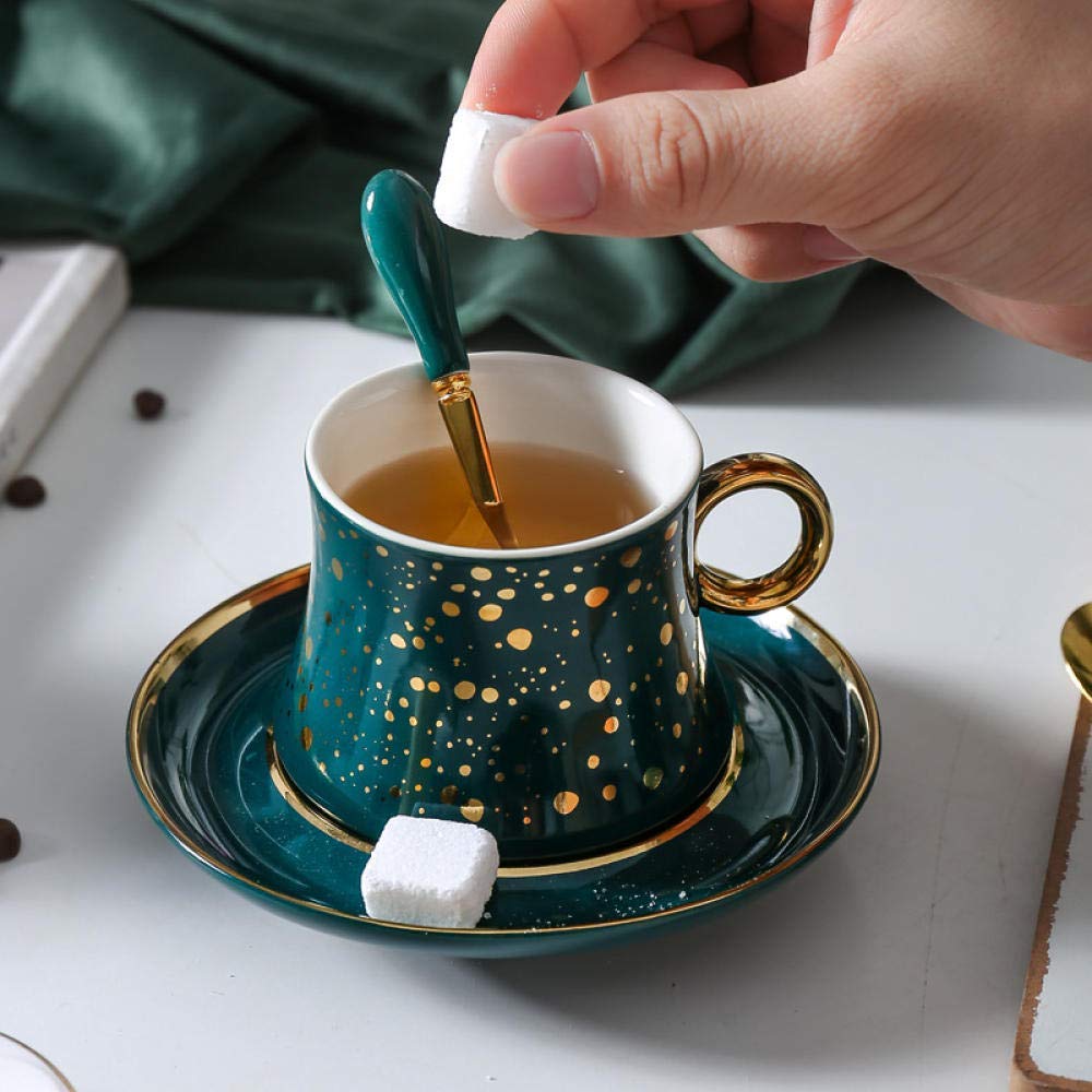 Porcelanowy zestaw do herbaty Zestaw filiżanek i spodków Ceramiczna filiżanka do kawy i spodek Zestaw czarna herbata Herbata kwiatowa Podwieczorek prezentowy Filiżanka i spodek