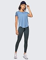 Vista 34 de CRZ YOGA Leggings de entrenamiento para mujer con sensación de desnudez cepillada de 25 pulgadas, pantalones de yoga de compresión de cintura alta