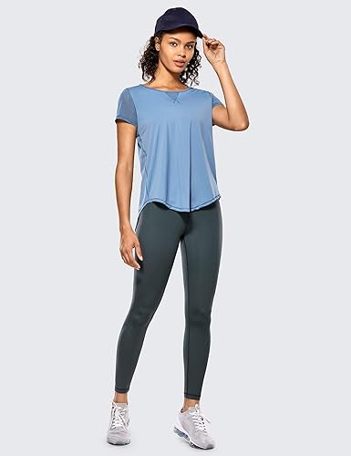 Miniatura 34 de CRZ YOGA Leggings de entrenamiento para mujer con sensación de desnudez cepillada de 25 pulgadas, pantalones de yoga de compresión de cintura alta