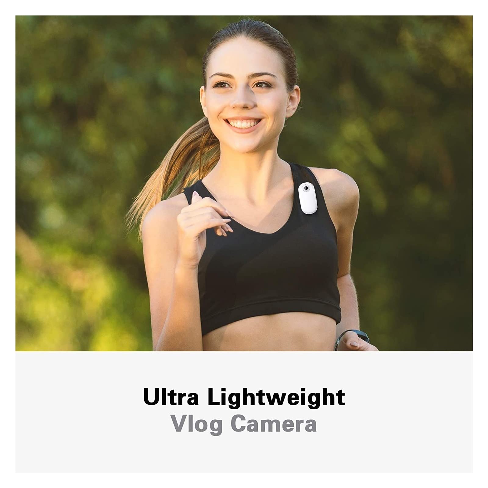 Action Cam, Portachiavi Body Action Camera 4K30FPS 20MP con EIS 2.0 60min Registrazione Video Videocamera for vlogging a Mani libere al rallentatore,All'aperto, Sport, Video