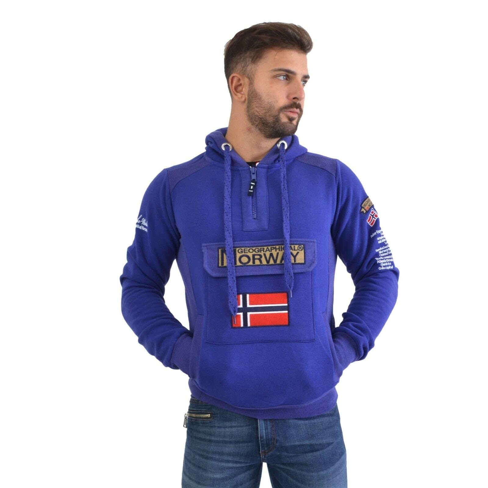 Geographical Norway Felpa Uomo GYMCLASS Viola Cappuccio