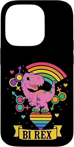 iPhone 14 Pro Bi Rex - Funda de orgullo bisexual de dinosaurio Dino T Rex