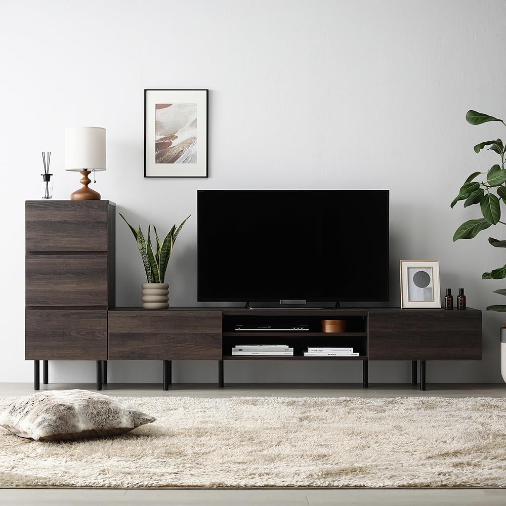 Amazon｜RASIK テレビ台 収納 2点セット (テレビボード180cm幅 +