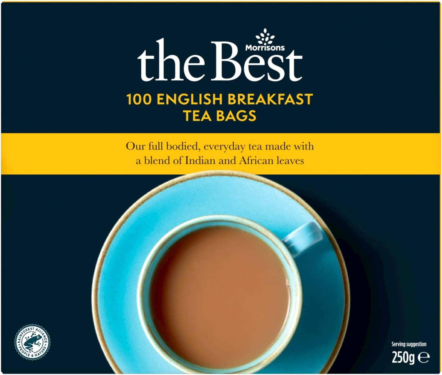 THE BEST ENGLISH BREAKFAST 100 TEA BAGS 250G