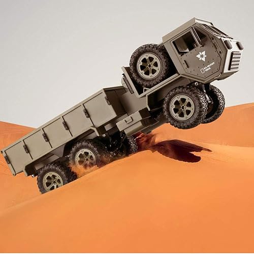 Miniatura 3 de Coche de control remoto a control remoto, camión súper militar, 6 ruedas de tracción completa, automóvil de escalada a escala 2.4G, camión pesado de