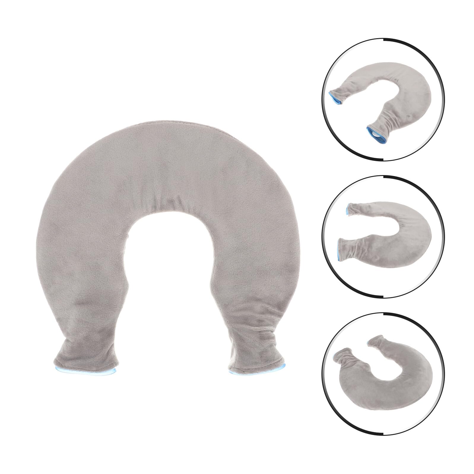 Borsa Ghiaccio a U Impacco Freddo Riutilizzabile per Collo e Spalle in Pvc Trasparente in Gomma e Poliestere Sollievo dal Fastidio per Uso Domestico e Terapia