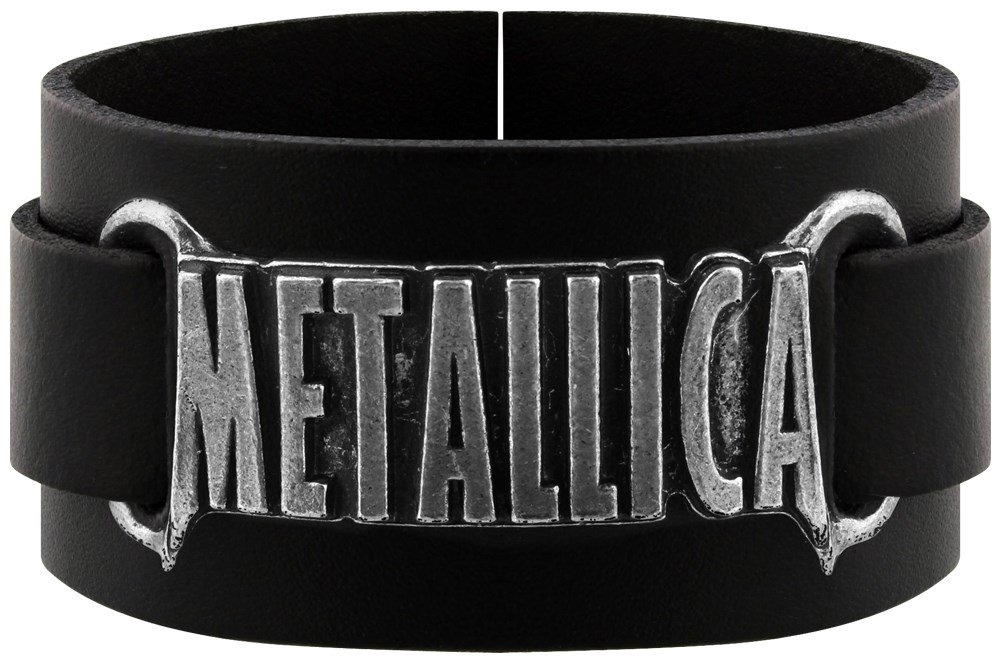 Amazon.co.jp: Black Metallica Logo Wristband : ファッション