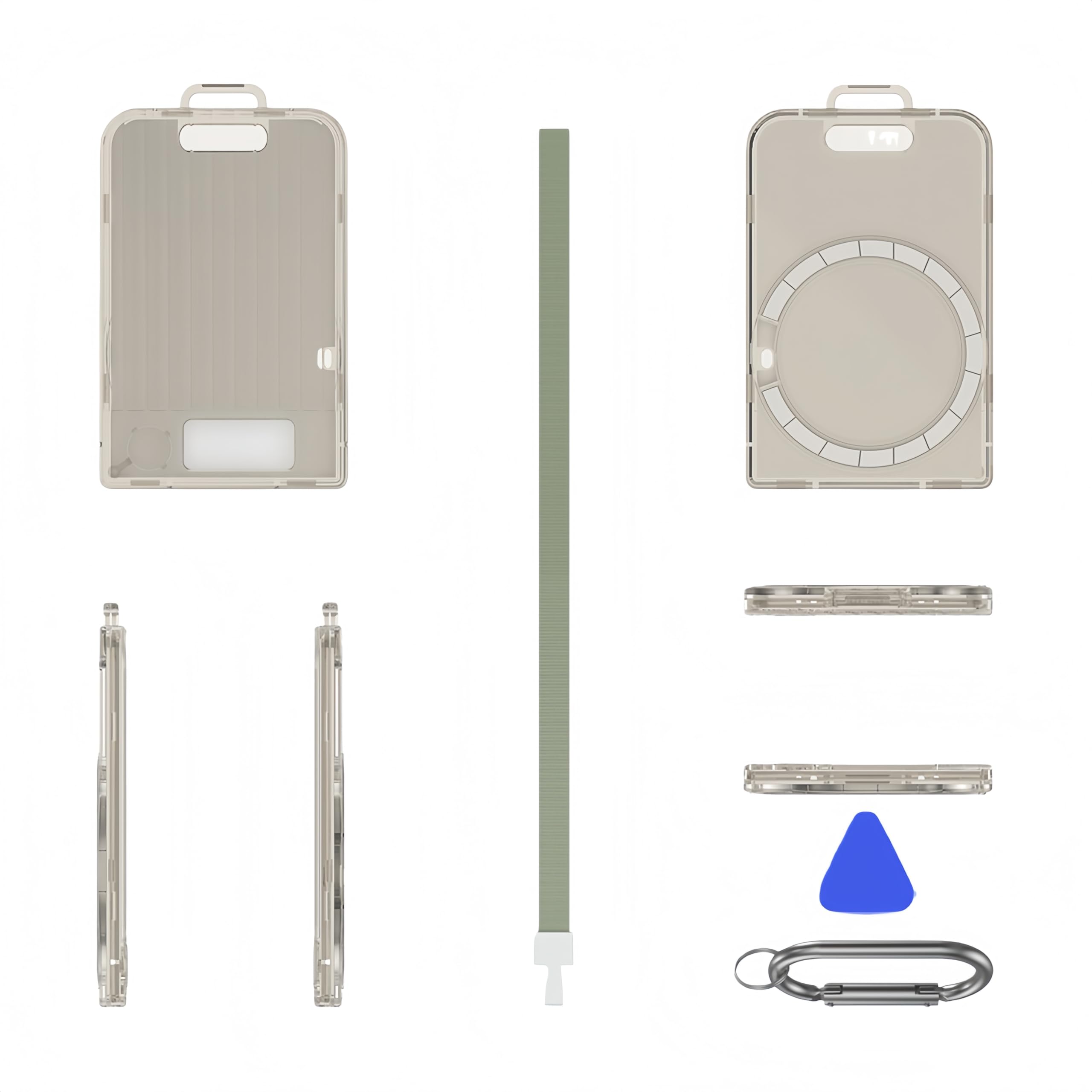 Étui de protection magnétique compatible Plaud Note Plaud Note Pro 2025, coque polycarbonate transparent étanche antichoc noir