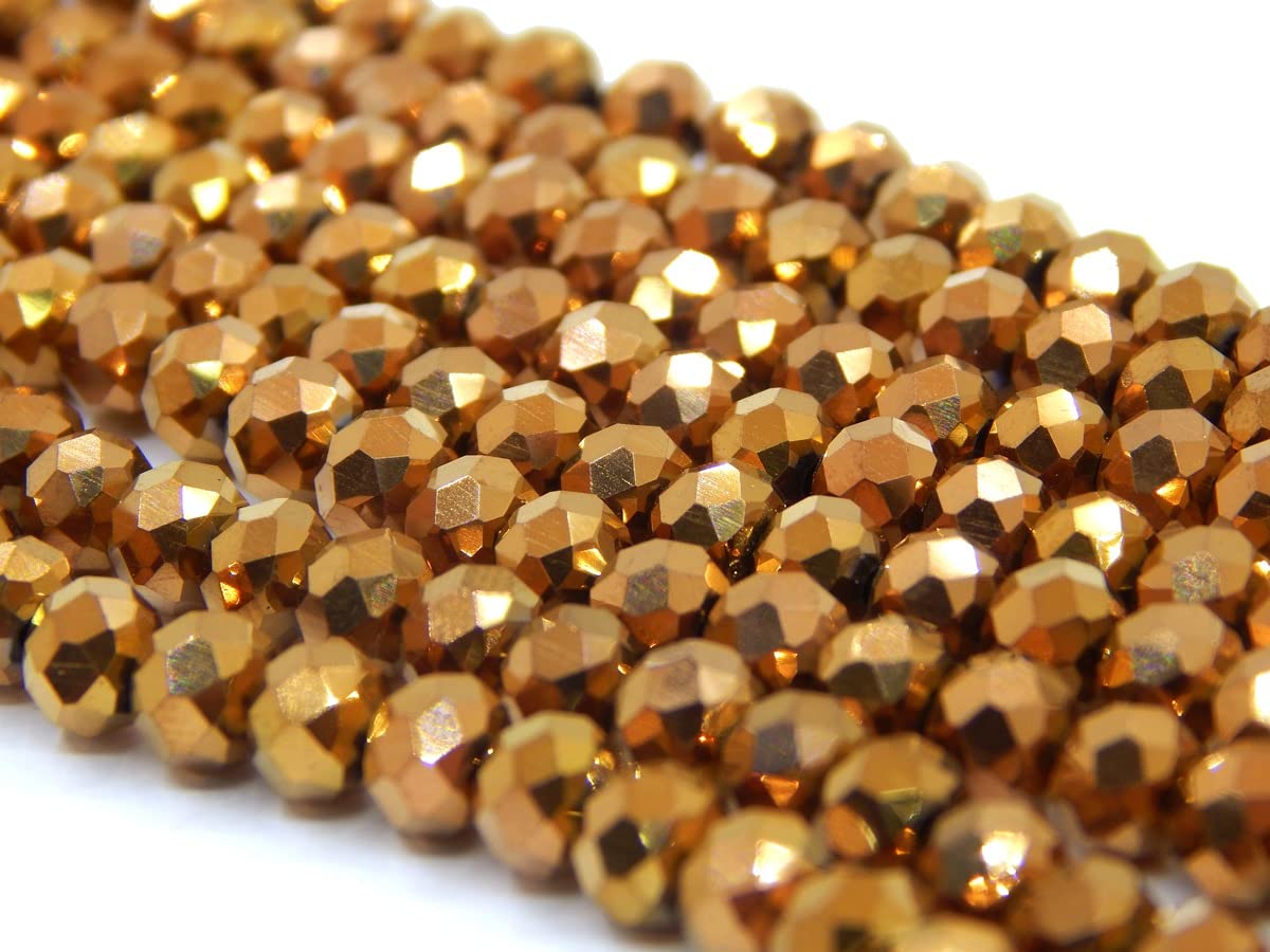 Perlin 120 perline ceche di cristallo di Boemia da 4 mm
