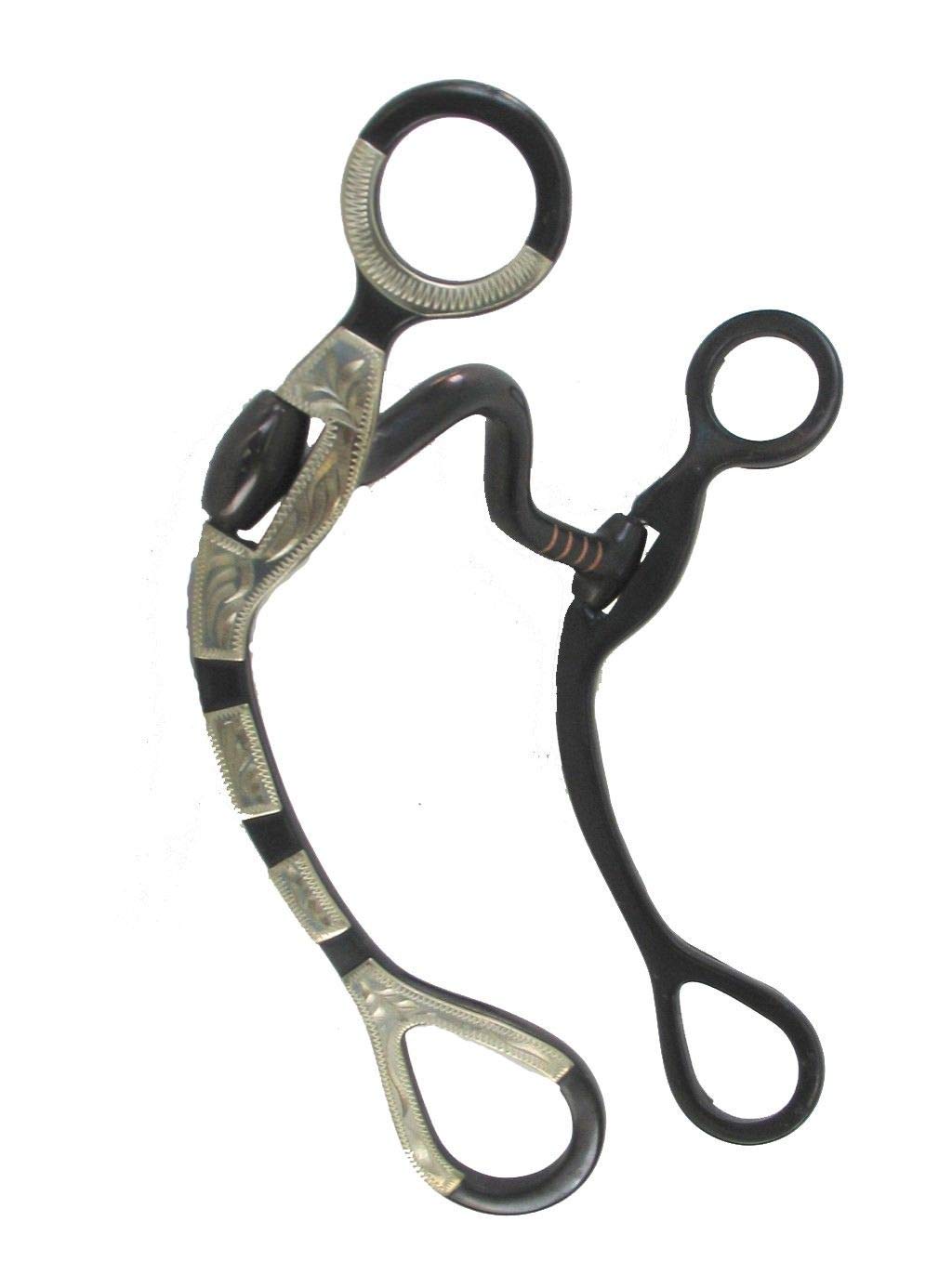 AJ Tack Wholesale Medium Port Bit with Engraved Cheeks