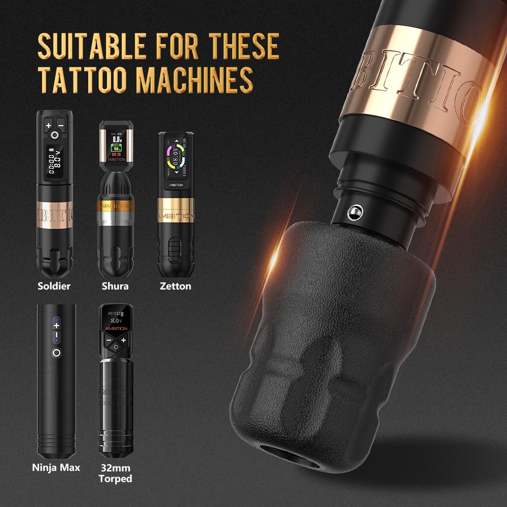 Empuñaduras desechables para tatuajes 34 mm 12 piezas - Ambition Soldier P2