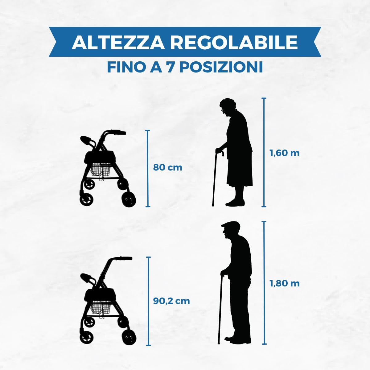 Mobiclinic, Deambulatore con cuscino in memory-foam, Prado plus freni a pressione, Alluminio, Pieghevole, Cesta, Seduta, Per, Girello anziani, Leggero, 4 ruote, Bordeaux