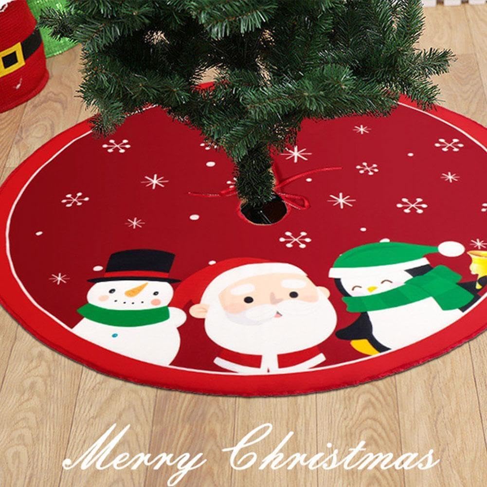 Gonna Rossa Per Albero Di Natale Da 122 Cm, Base Per Albero Di Alce 3d Copripiedi Per Decorazioni Per Feste Gonna Per Albero Di Natale Per Decorazioni Per Albero Di Natale 89918876