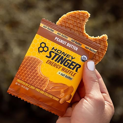 Miniatura 7 de Honey Stinger Gofre de Mantequilla de Maní Orgánica, Stroopwafel Energético para Ejercicio, Resistencia y Rendimiento, Nutrición Deportiva para el