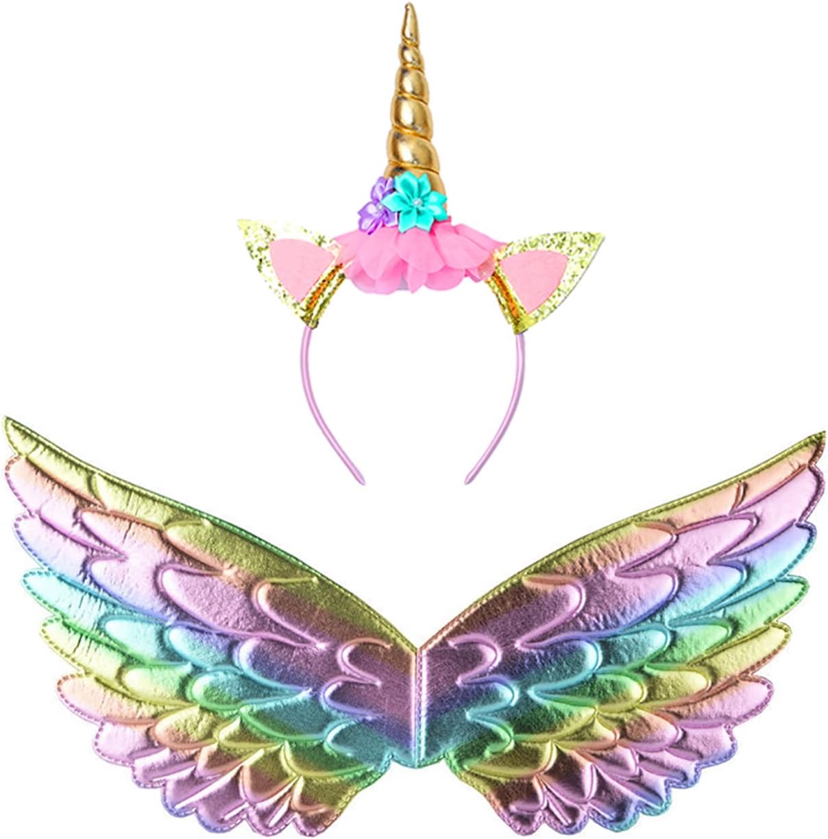 Girls Unicorn Costume LED Light Up Unicorn Dress Up Birthday Gifts Princess Dress for Halloween Party 3-8Years - Image 4