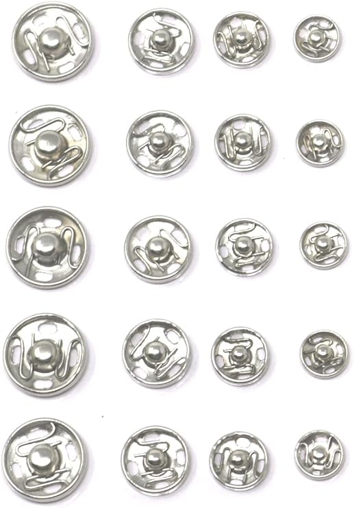 20 x fiXte Snap Fasteners Fastenings 7mm to 12mm Stitch Press Studs for