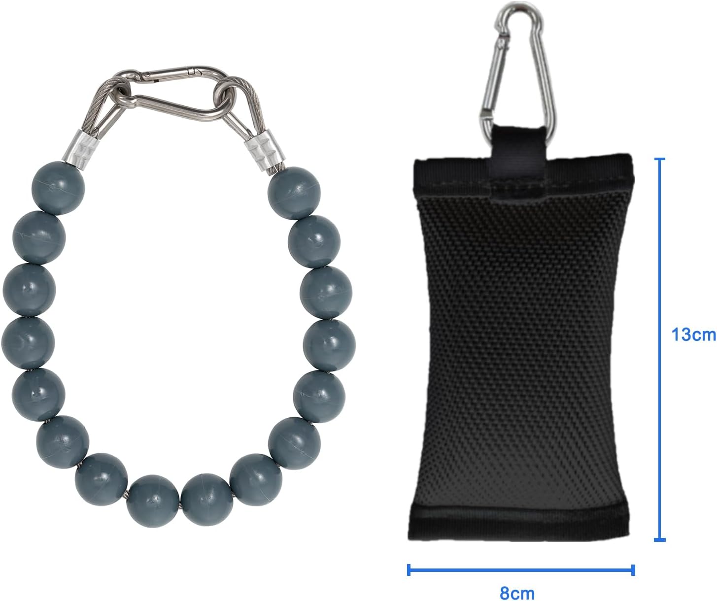 JRED Flag Weights for Bottom of Flag, Flagpole Retainer Ring 700 Grams Counterweight Set, Poles Accessories for 7 Inch Diameter Pole, with 2 Carabiner