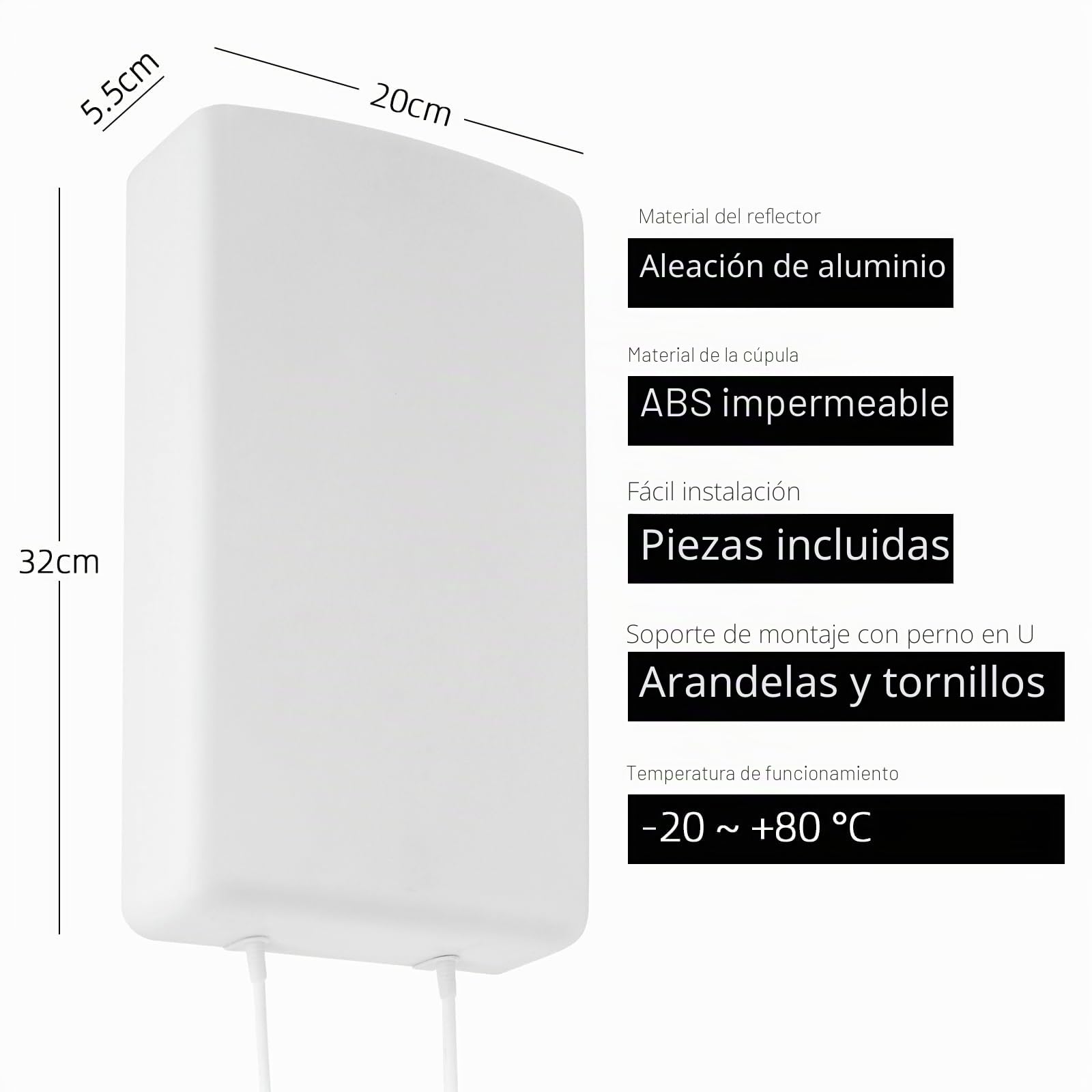 Antena 5G Exterior, Antena LTE 4G/5G 700-2700|3300-4000 MHz 18dBi, Amplificador de Señal Larga Distancia con 2x10m Cable TS9/SMA - Compatible con Routers y Módems 5G/3G/4G LTE