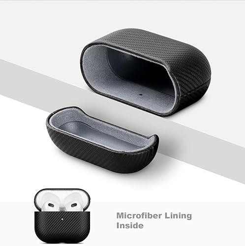 Miniatura 5 de lopie - Funda de cuero compatible con AirPods de 3 generación, hecha a mano con llavero para AirPods 3, funda protectora portátil con clip de