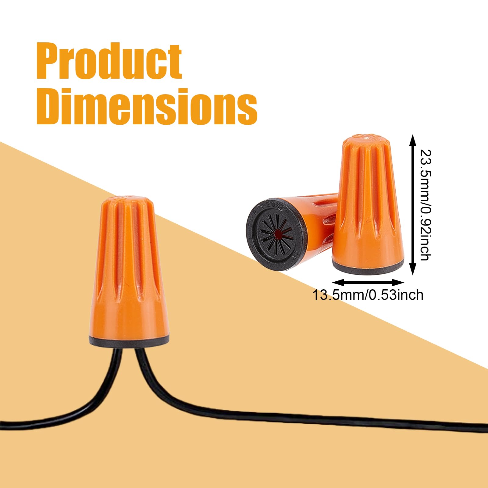 3000 Stück Drahtverbinder (Twist-On) Orange – F? Produktbild-Vorschau 2