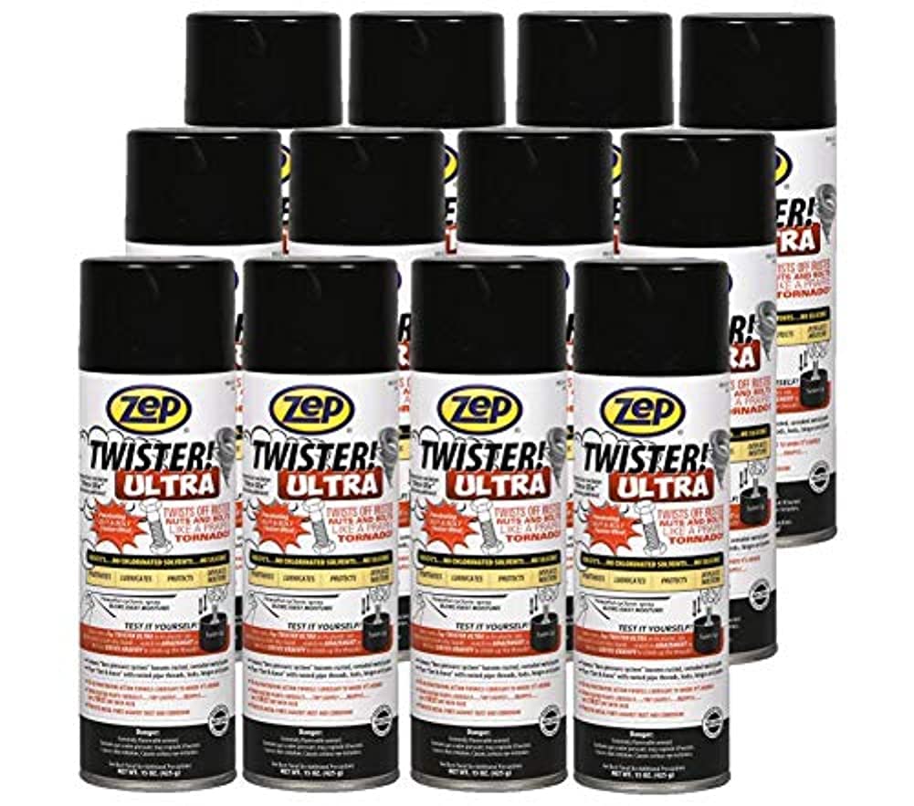 Zep Twister Ultra Penetrant - 15 Ounce (Case of 12) 652101 - Fast-Acting, Multi-Purpose Penetrant, Protectant, Lubricant, Moisture Displacer, Corrosion Preventive and Cleaner