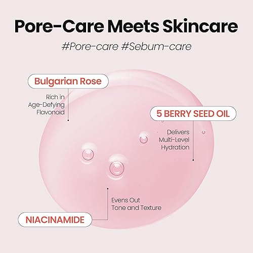 Miniatura 6 de K-Beauty Aceite de vitamina de rosa para espuma, limpiador facial coreano todo en uno a base de aceite, minimizador de poros y removedor de puntos