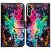 Bcov Galaxy A13 5G Case, Colorful Universe Sky Leather Flip Phone Case Wallet Cover with Card Slot Holder Kickstand for Samsung Galaxy A13 5G 2021