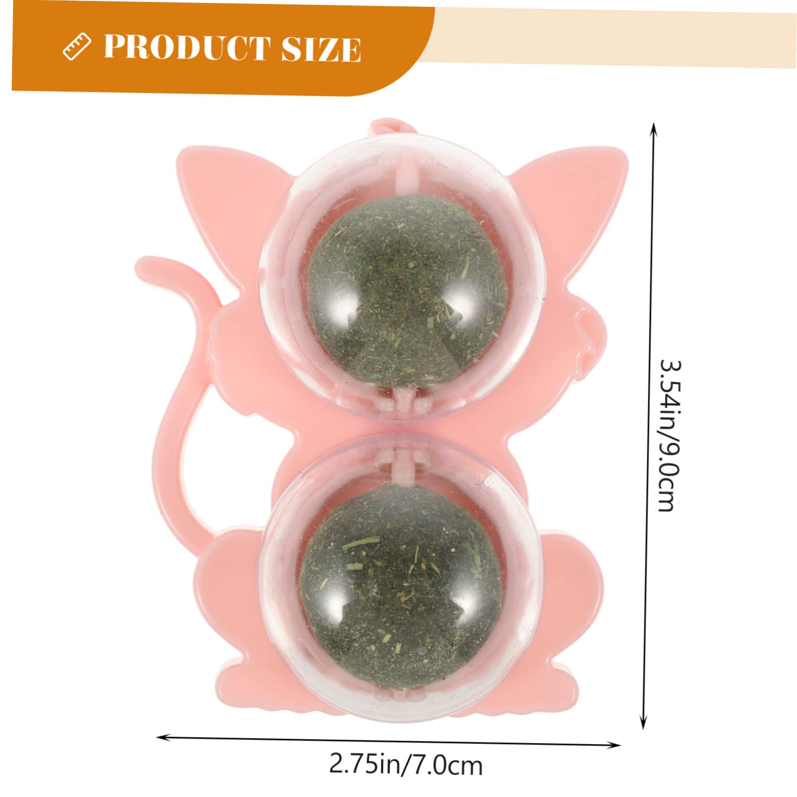 ABOOFAN 6 Pièces Jouet pour Chat Mini Boule Murale à l'herbe à Chat Bulles d'herbe à Chat Jouets pour Chats D'intérieur Ensemble De Jeu Intérieur Support Faire Tourner Mâcher Plastique