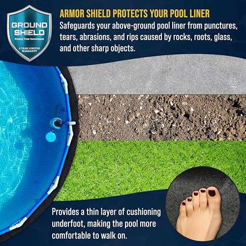 Image of U.S. Pool Supply Ground Shield 27' Round Heavy Duty Pool Liner Pad for