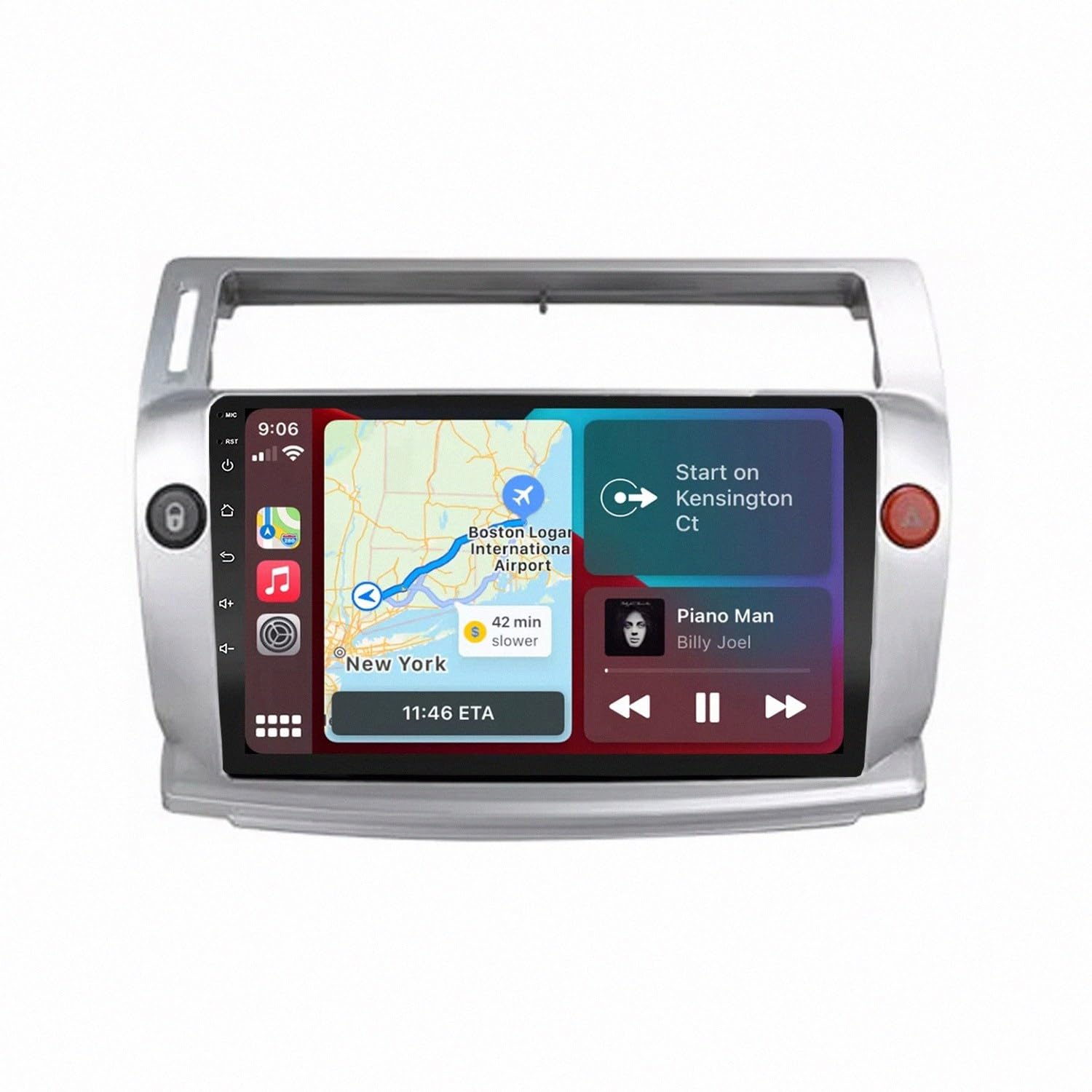 Touchscreen Auto Radio per Citroen C4 2 B7 2004-2009 Wireless Carplay Android Auto Stereo Bluetooth Ips con Pantalla Táctil con Gps Navigatore/Swc/Mirror, 8 Nucleo 8G+256G