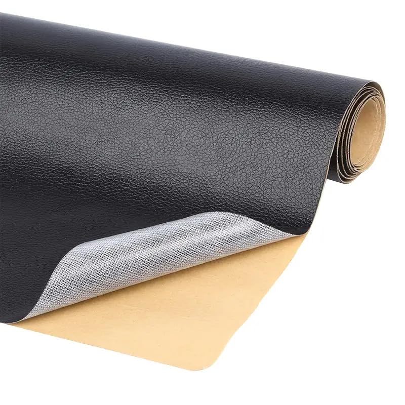 Pelle Adesiva per Riparazioni per Divani 300x40 cm | LEATHERPATCH (Nero)