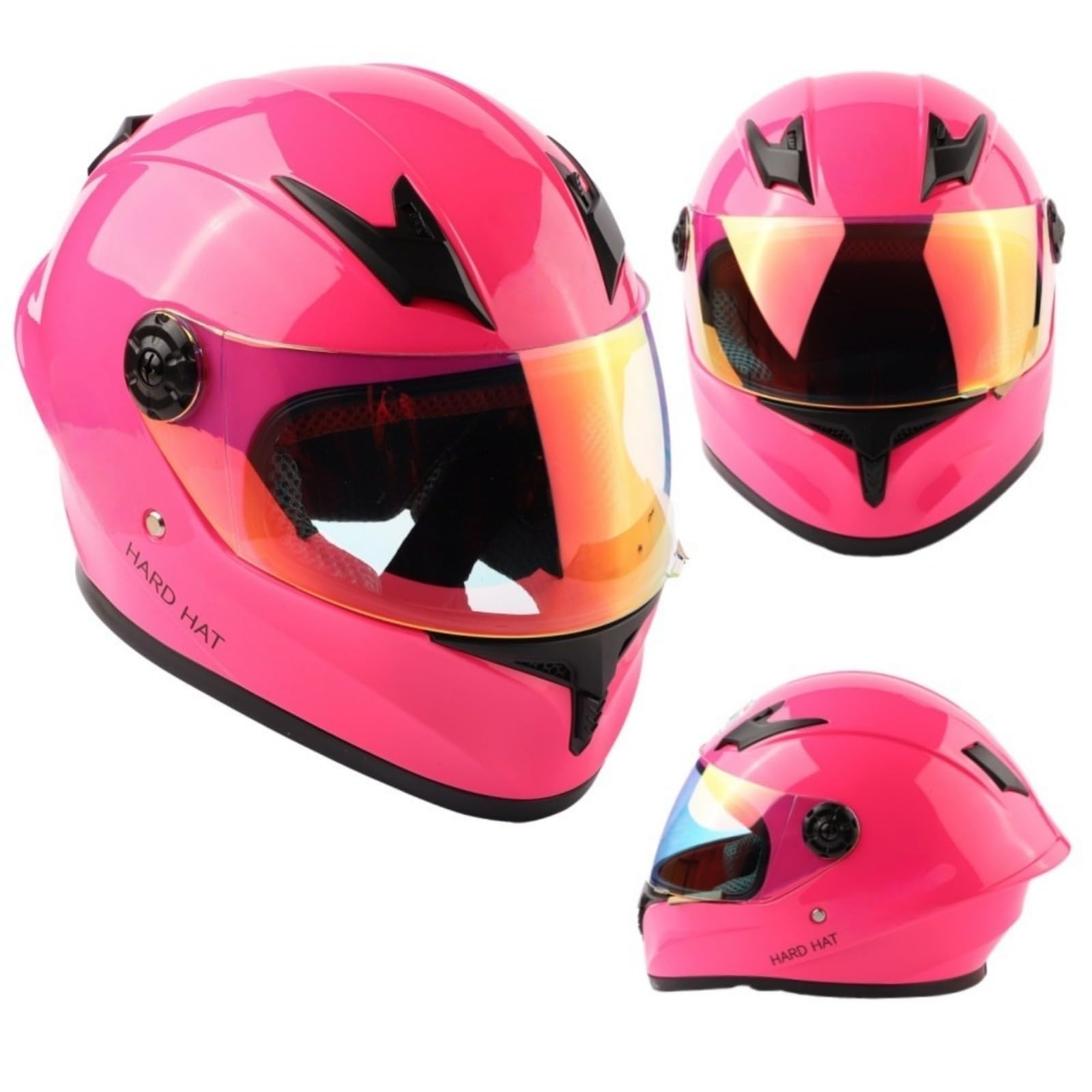 Kids Full Face Motorbike Helmet, Child All Weather Multi Purpose Helmet for Scooter, Electric Motorcycles, ECE Approved L,M(51-52CM)