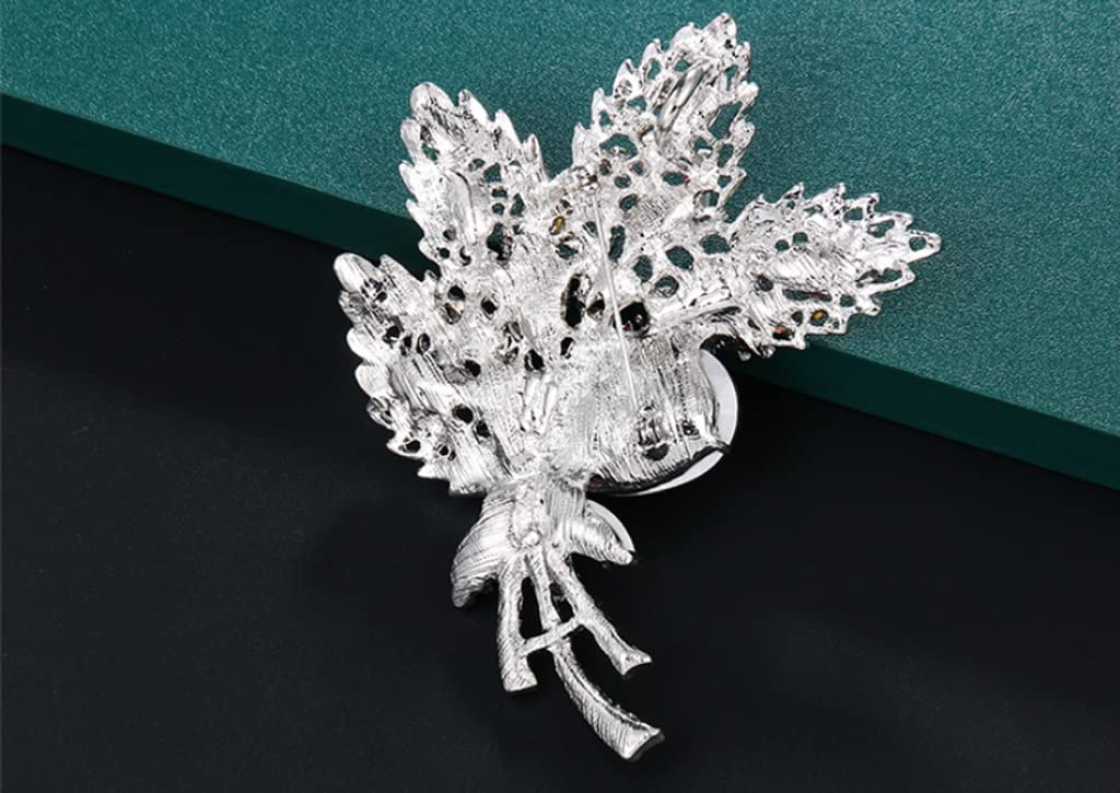 Spilla Sciarpa HeiHy A Spilla Di Sicurezza Con Strass - Fibbia Petto Vintage In Lega Metallica, Accessorio Moda Donna Per Sciarpe, Cardigan E Abiti