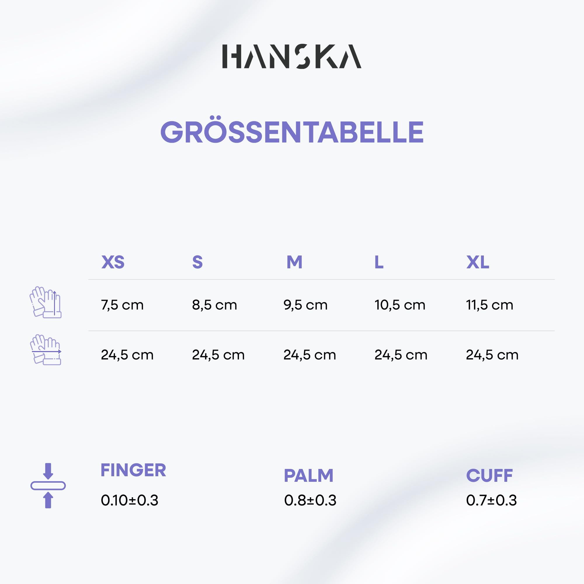 HANSKA 1000 violette Nitril-Einweghandschuhe – puderfrei – Einweg – beidhändig – nicht steril – Gummibasis – geeignet für medizinische Bereiche, Handhabung von Lebensmitteln (1000, L)