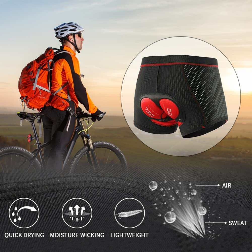 Caleçon de cyclisme homme antidérapant rembourré 3D respirant séchage rapide