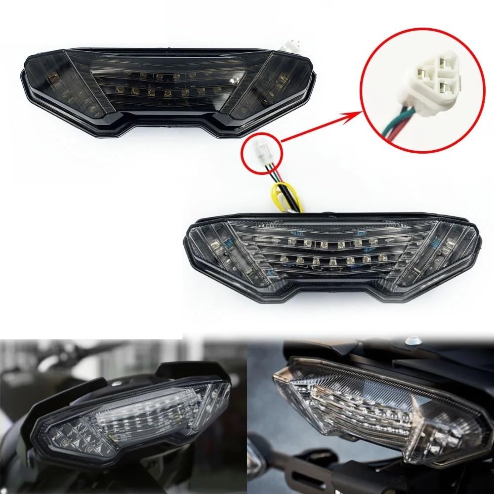 Moto Faros Freno Trasero​ Luz trasera LED intermitente para