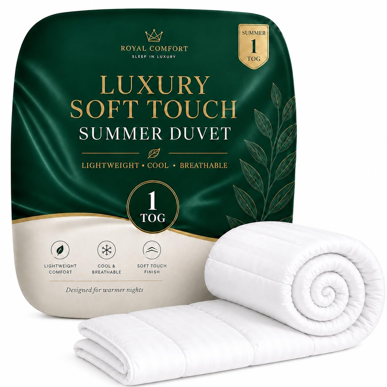 Opulent Home 1 Tog Summer Duvet Super King 260X220cm - Ultra Lightweight Cooling Duvet for Hot Sleepers | OEKO-TEX Certified, Breathable Microfibre, Hypoallergenic, Machine Washable, Made in UK