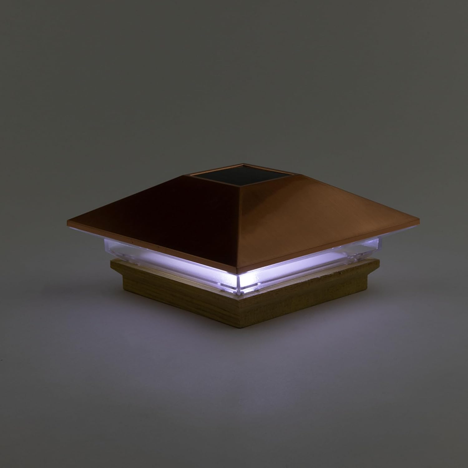 Deckorators Solar Post Cap, Copper Pyramid (2-Pack)