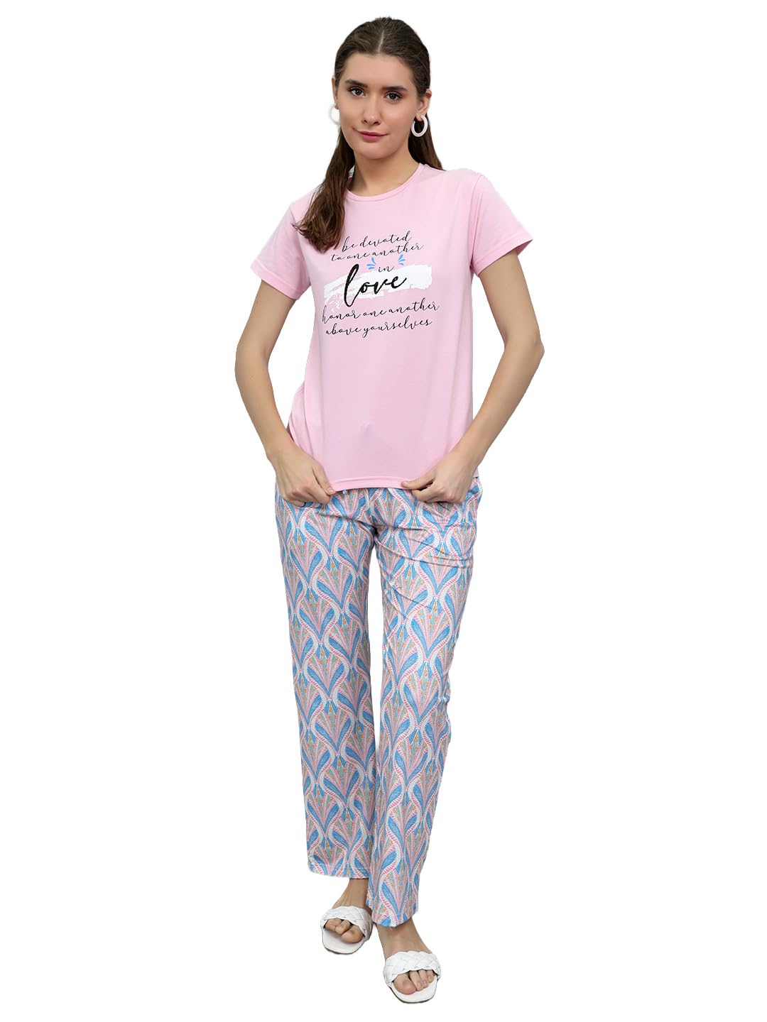 monte carlo Women Regular Fit Printed Lower Set | Top & Bottam | Stylish Fashion Outfit | Pajama Set For Women (Pack Of 1)-picture-15