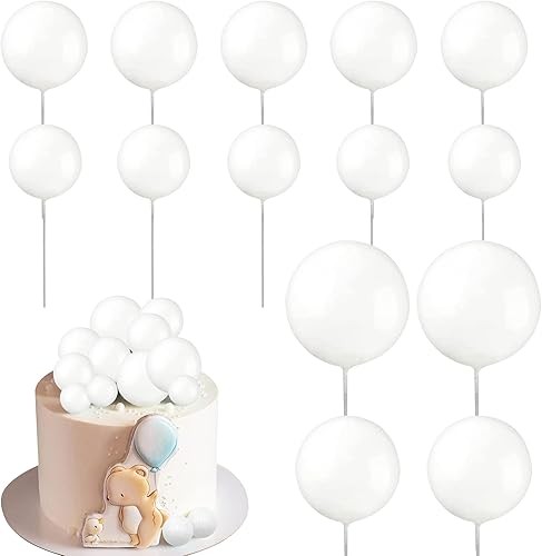 Decoración de pastel con forma de bola, decoración de perlas para fiesta de cumpleaños, baby shower, boda, aniversario, decoración de pasteles