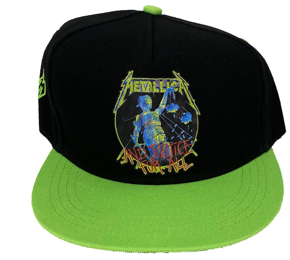 Iron Maiden Unisex Black ドラッグトレイン Metallica And Justice For All Snapback Baseball Cap One Size