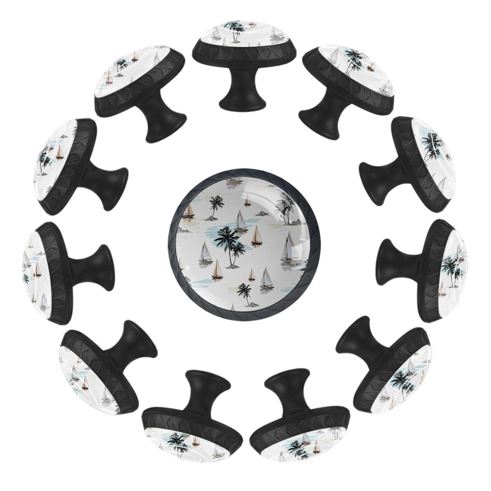 Boutons de tiroir en noix de coco 35 mm lot de 12 poignées pour commode