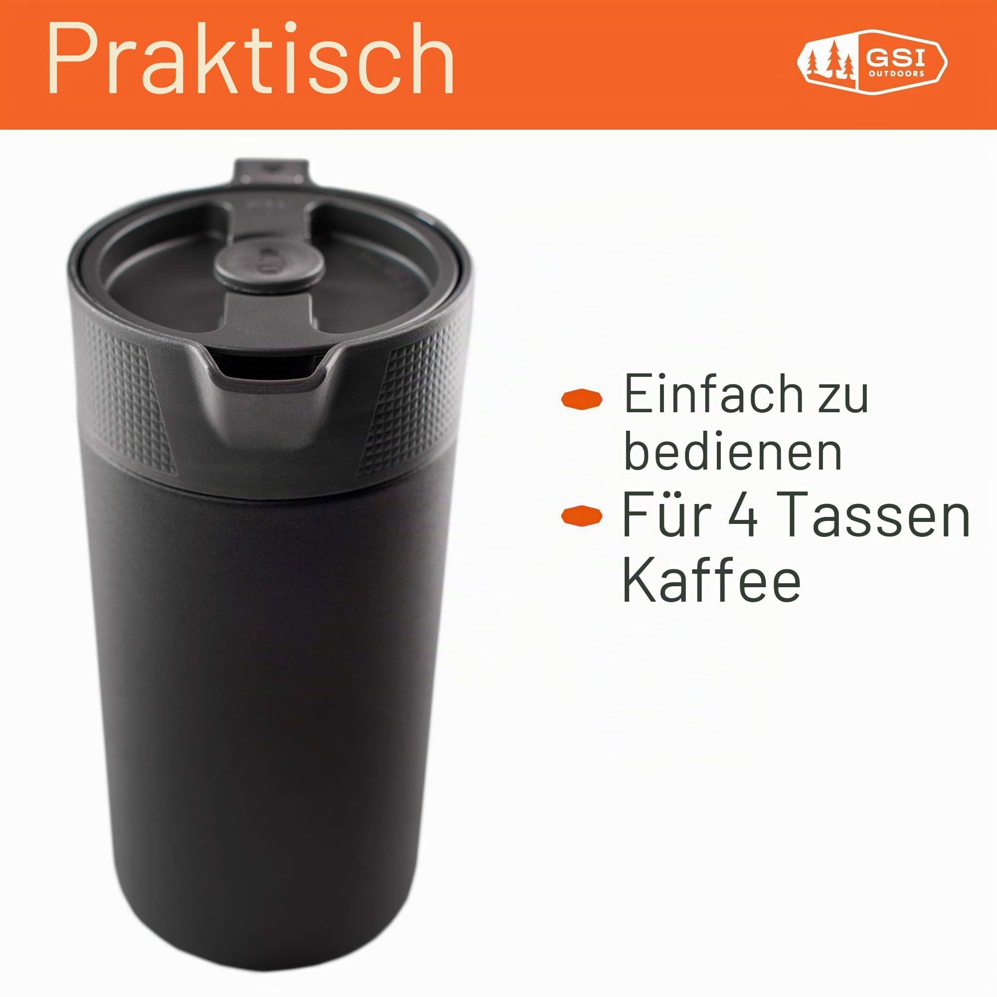 GSI Glacier Stainless Kafeepresse schwarz