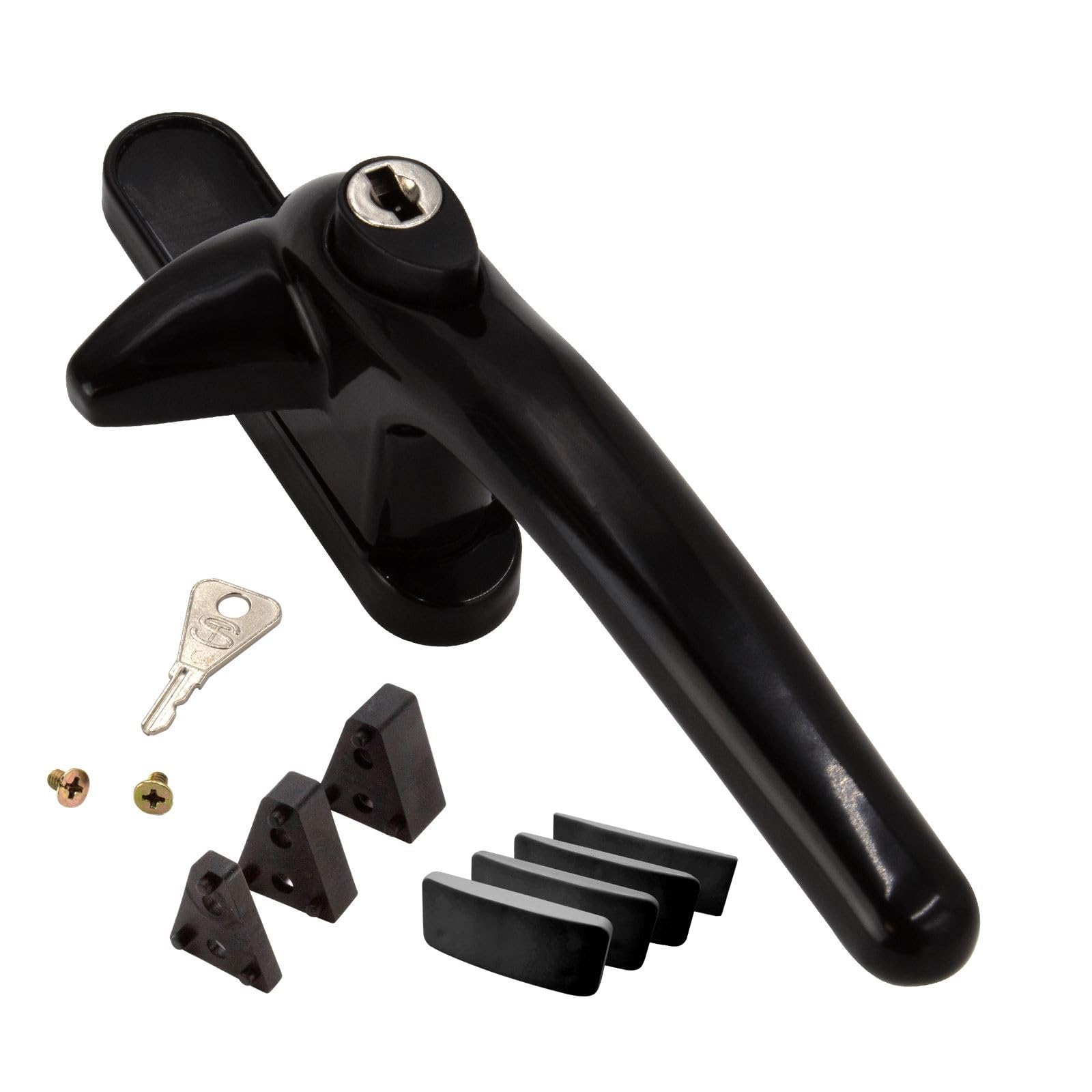 Universal Cockspur Window Handle Kit - Right, Black/Black โ image 1