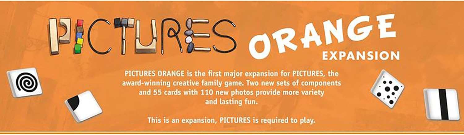 Rio Grande Games Pictures Orange Expansion Board Game for Family, Creative Party Games with 55 New Cards, Play for Ages 14 Plus, 3-6 Players