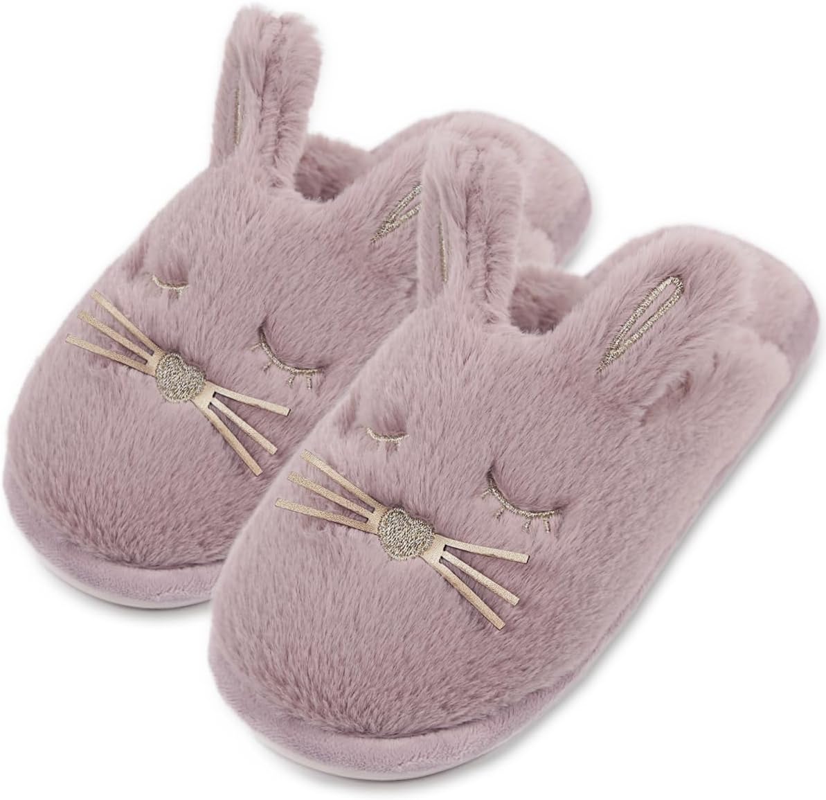 Caramella Bubble Bunny Slippers for Women Fuzzy Cute Animal Memory Foam House Rabbit Slippers Indoor Outdoor