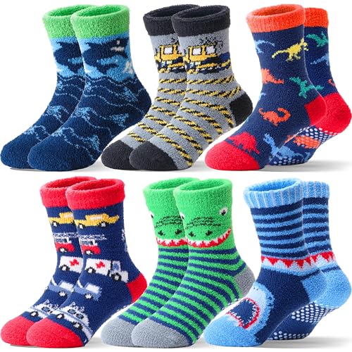 Welwoos Stoppersocken Kinder Kuschelsocken Jungen Dicke Socken Warme Anti...